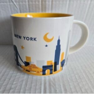 Starbucks New York Mug with Yellow and White Design